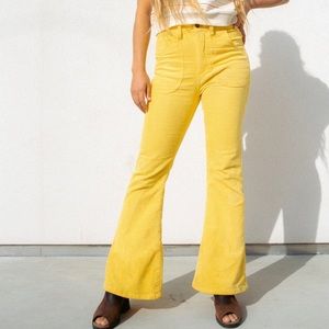 Yellow Corduroy Bell Bottoms